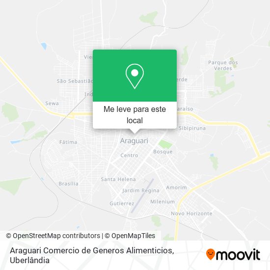 Araguari Comercio de Generos Alimenticios mapa