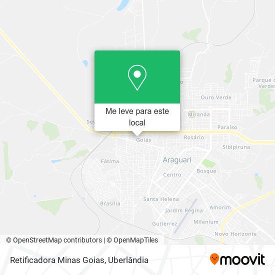 Retificadora Minas Goias mapa