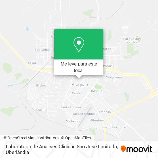Laboratorio de Analises Clinicas Sao Jose Limitada mapa