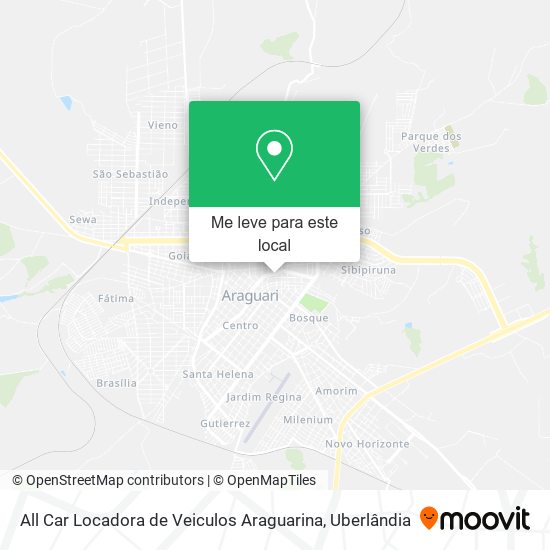 All Car Locadora de Veiculos Araguarina mapa