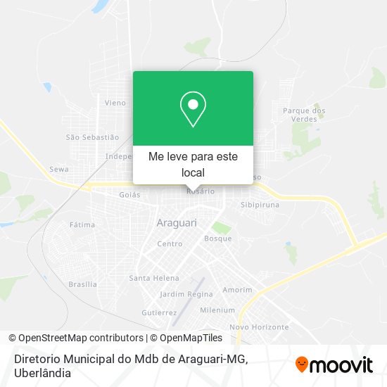 Diretorio Municipal do Mdb de Araguari-MG mapa