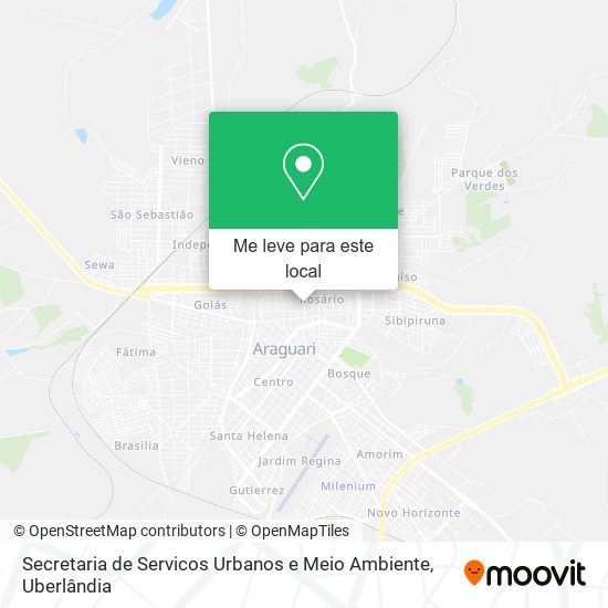 Secretaria de Servicos Urbanos e Meio Ambiente mapa