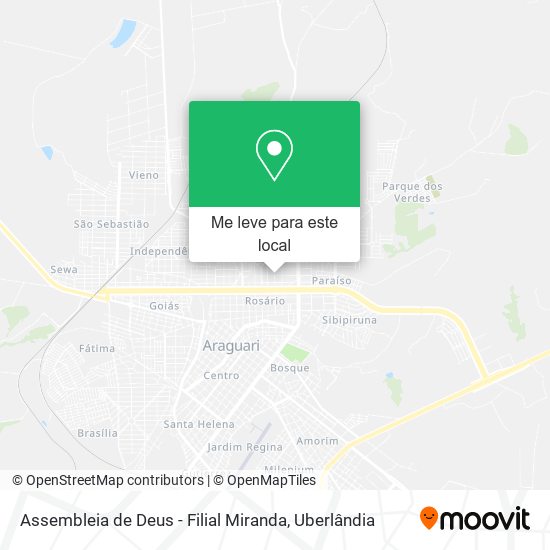 Assembleia de Deus - Filial Miranda mapa