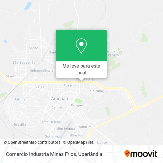 Comercio Industria Minas Frios mapa