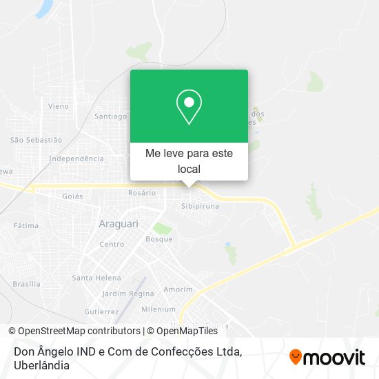 Don Ângelo IND e Com de Confecções Ltda mapa