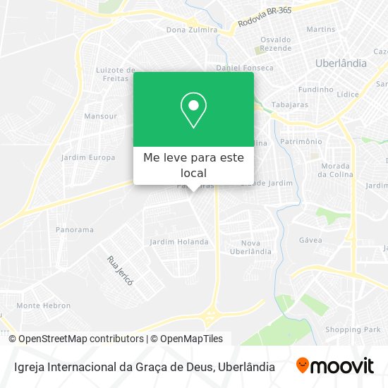 Igreja Internacional da Graça de Deus mapa