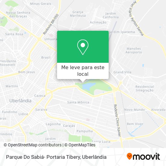Parque Do Sabiá- Portaria Tibery mapa