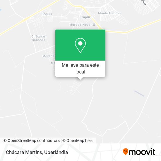 Chácara Martins mapa