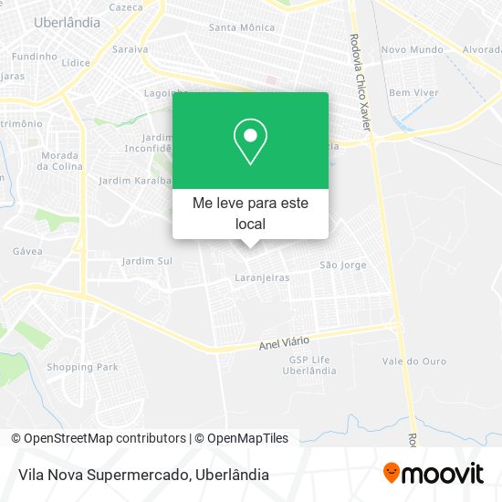 Vila Nova Supermercado mapa