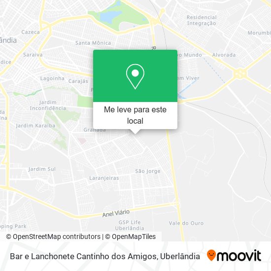 Bar e Lanchonete Cantinho dos Amigos mapa