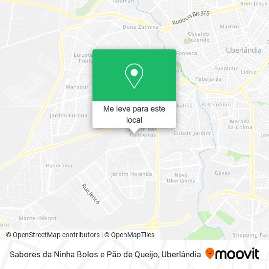 Sabores da Ninha Bolos e Pão de Queijo mapa