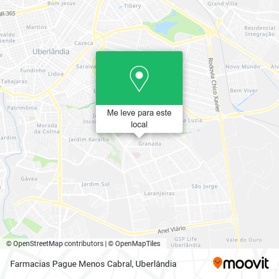Farmacias Pague Menos Cabral mapa