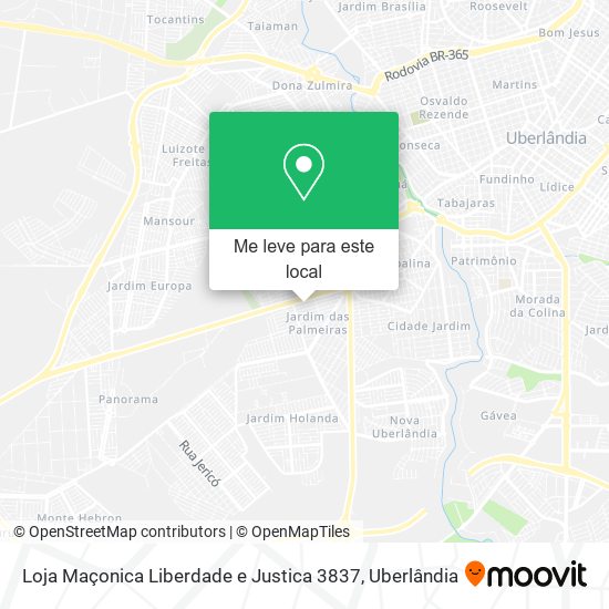 Loja Maçonica Liberdade e Justica 3837 mapa