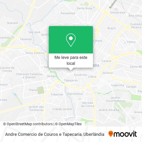 Andre Comercio de Couros e Tapecaria mapa