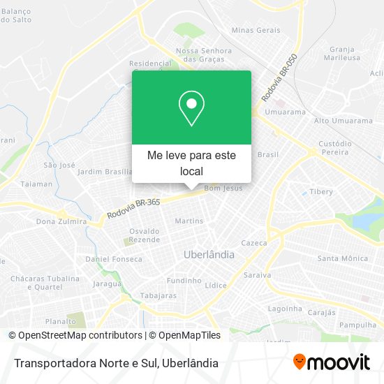 Transportadora Norte e Sul mapa