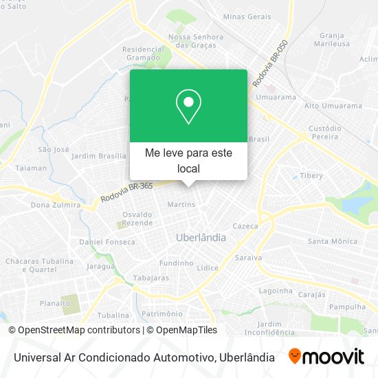 Universal Ar Condicionado Automotivo mapa