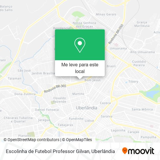 Escolinha de Futebol Professor Gilvan mapa