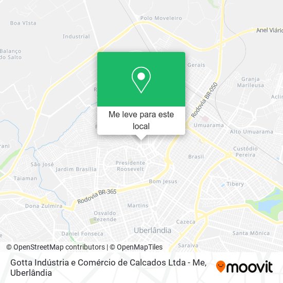 Gotta Indústria e Comércio de Calcados Ltda - Me mapa