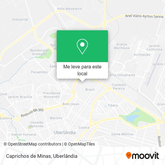 Caprichos de Minas mapa