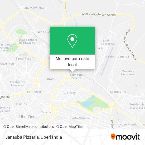 Janauba Pizzaria mapa