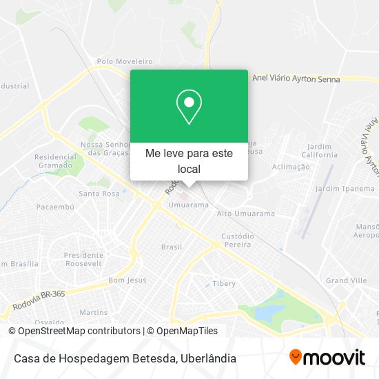 Casa de Hospedagem Betesda mapa