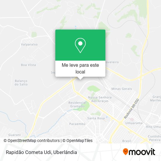 Rapidão Cometa Udi mapa