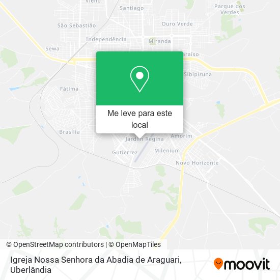 Igreja Nossa Senhora da Abadia de Araguari mapa