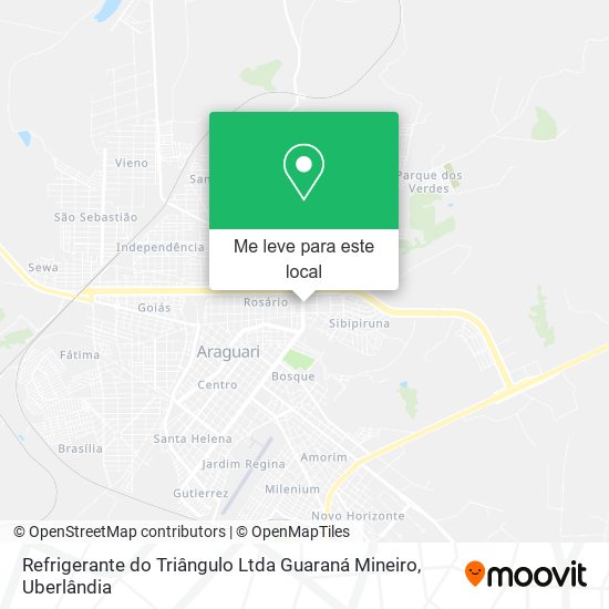 Refrigerante do Triângulo Ltda Guaraná Mineiro mapa