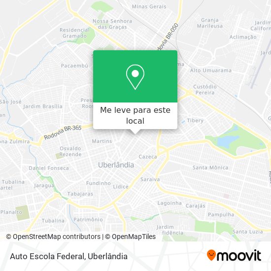 Auto Escola Federal mapa