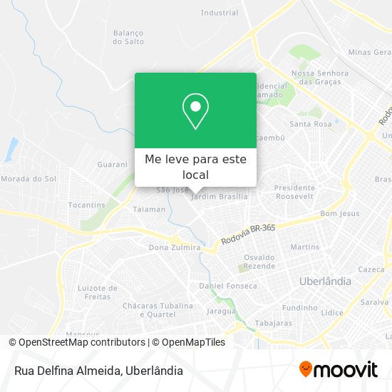 Rua Delfina Almeida mapa