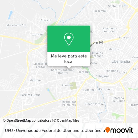 UFU - Universidade Federal de Uberlandia mapa