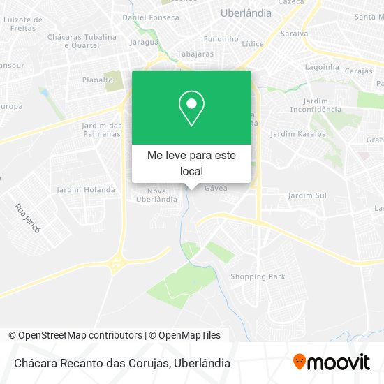 Chácara Recanto das Corujas mapa