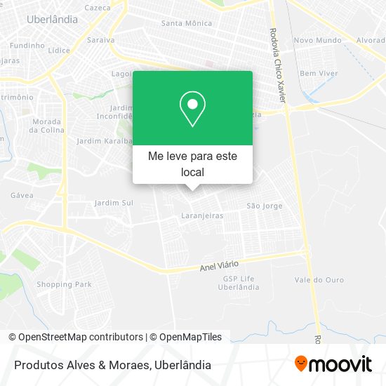 Produtos Alves & Moraes mapa