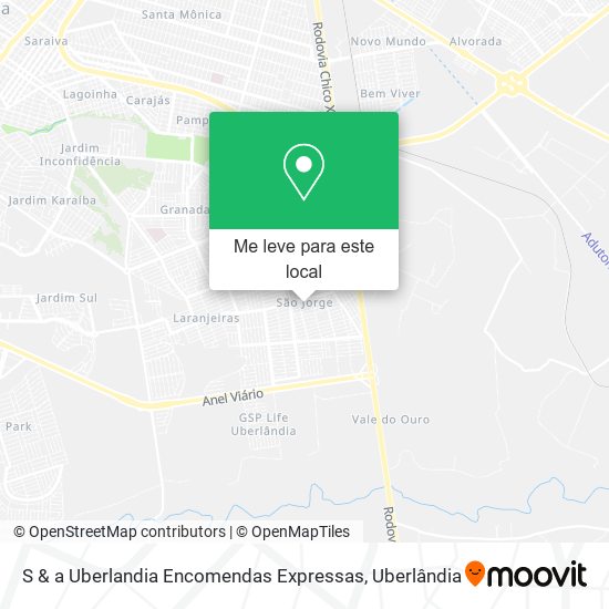 S & a Uberlandia Encomendas Expressas mapa