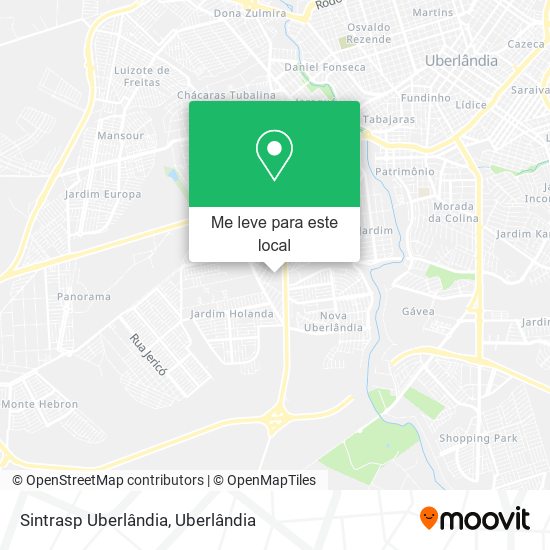 Sintrasp Uberlândia mapa