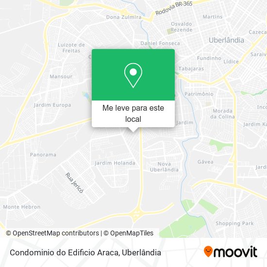 Condominio do Edificio Araca mapa