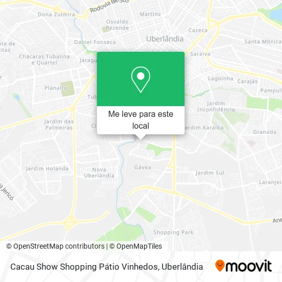 Cacau Show Shopping Pátio Vinhedos mapa