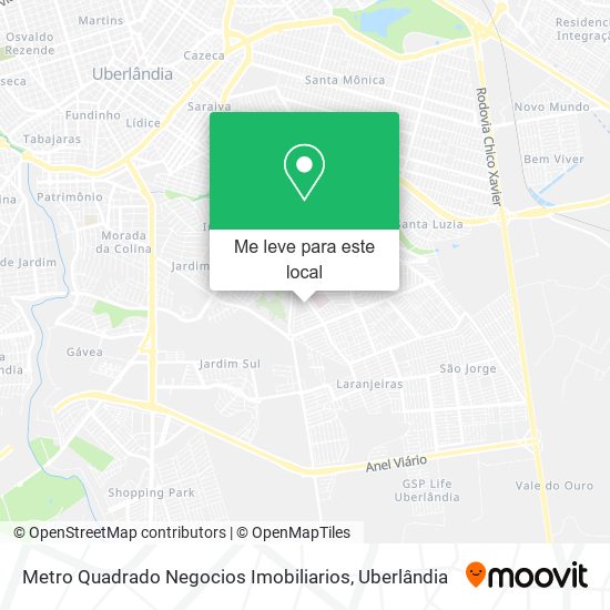 Metro Quadrado Negocios Imobiliarios mapa