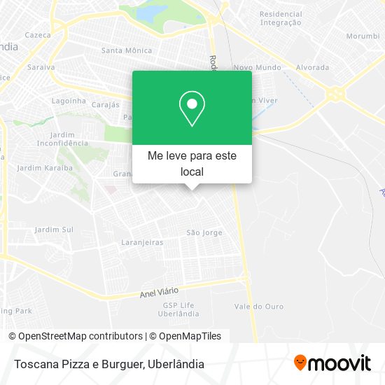 Toscana Pizza e Burguer mapa