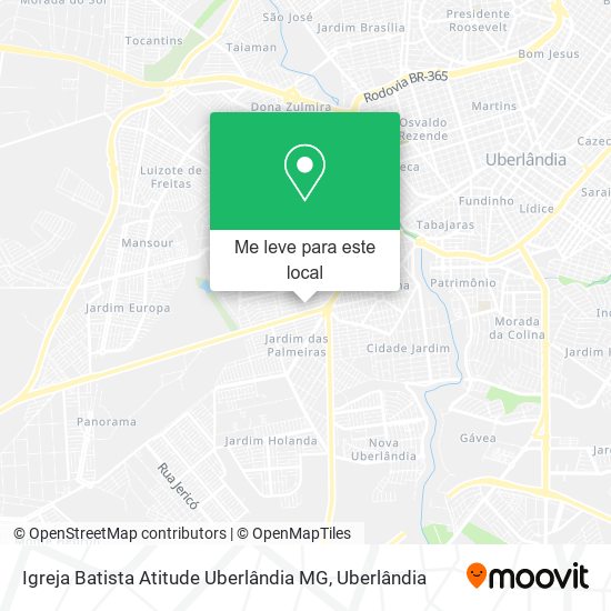 Igreja Batista Atitude Uberlândia MG mapa