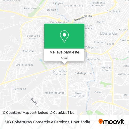 MG Coberturas Comercio e Servicos mapa