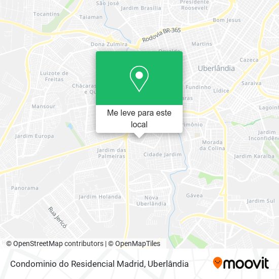 Condominio do Residencial Madrid mapa