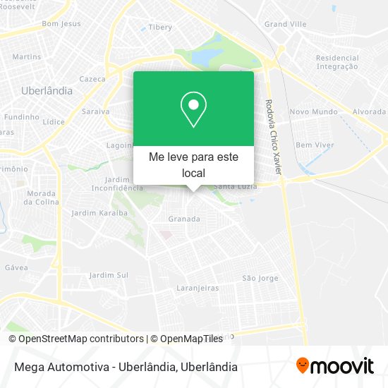 Mega Automotiva - Uberlândia mapa