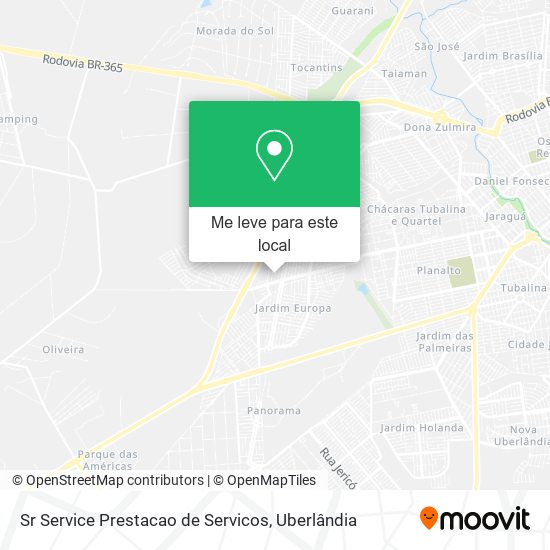 Sr Service Prestacao de Servicos mapa