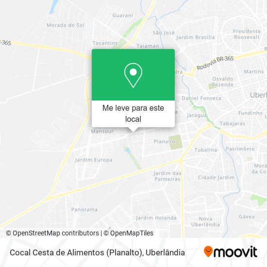 Cocal Cesta de Alimentos (Planalto) mapa