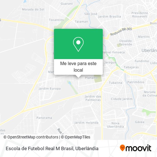 Escola de Futebol Real M Brasil mapa