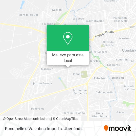 Rondinelle e Valentina Imports mapa