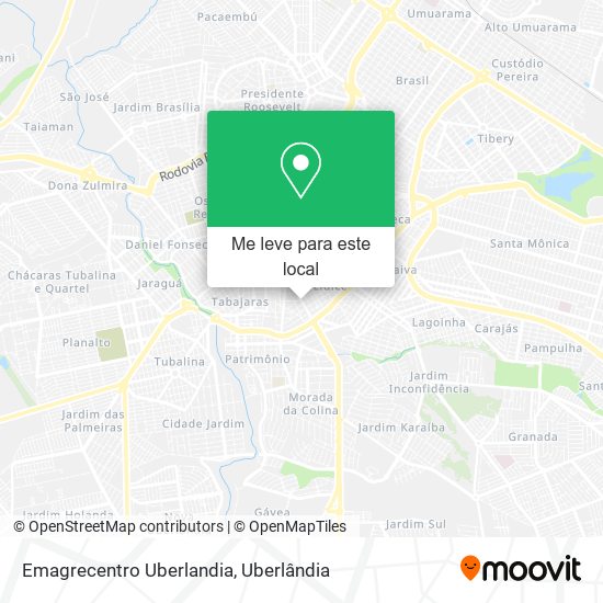 Emagrecentro Uberlandia mapa