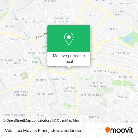 Vidal Lux Moveis Planejados mapa