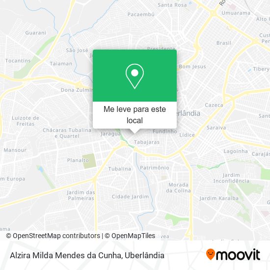 Alzira Milda Mendes da Cunha mapa